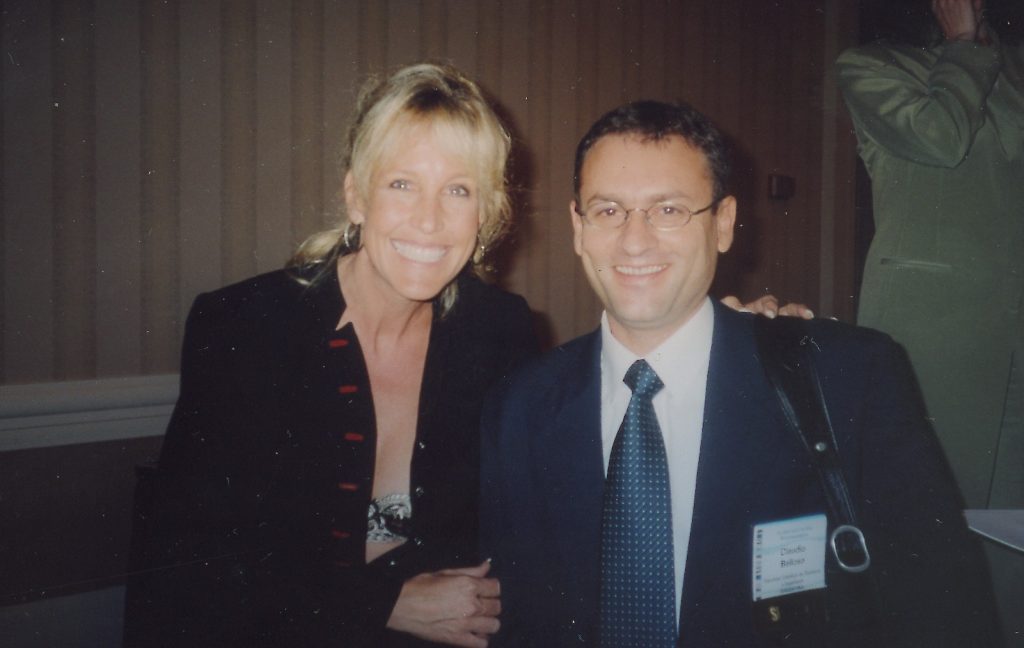 Erin Brockovich and Claudio Belloso at In Situ Bioremediation Symposium, San Diego